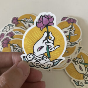 Sticker - Buddha Hand and Lotus